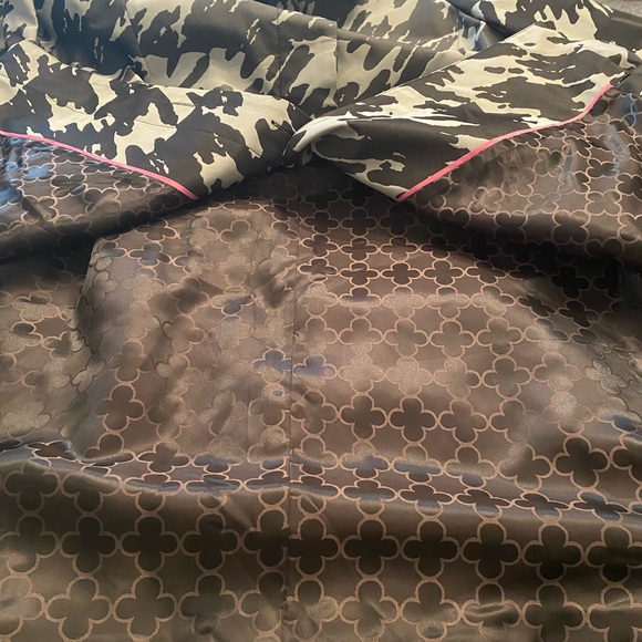 Pink Tartan Gray Houndstooth Swing Jacket with velvet collar Size 4 - Picture 4 of 5